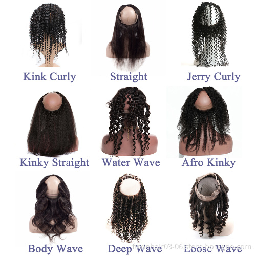 Human Hair 360 Lace Frontal Closure Remy Hair Hair WEAVING Machine Sew in 4a Kinky Straight Double Weft ALL Colors >=45% 8''-20'
